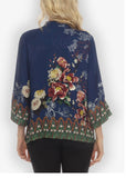 Mums and Border Silk Blouse
