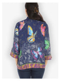 Vital Vibrant Butterfly Silk Blouse