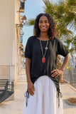 Bubble Artsy linen Tye Top