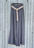 Belted Linen Palazzo Pant