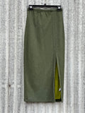 Outback fleece long slit pencil skirt
