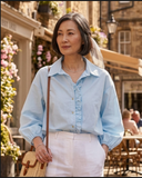 Cotton Front Ruffle Blouse